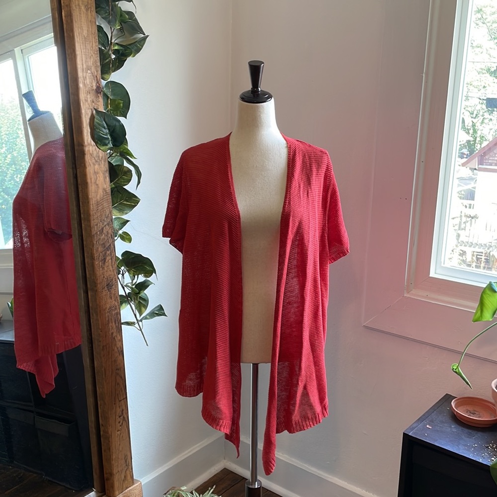 Eileen Fisher Linen Short Sleeve Cardigan